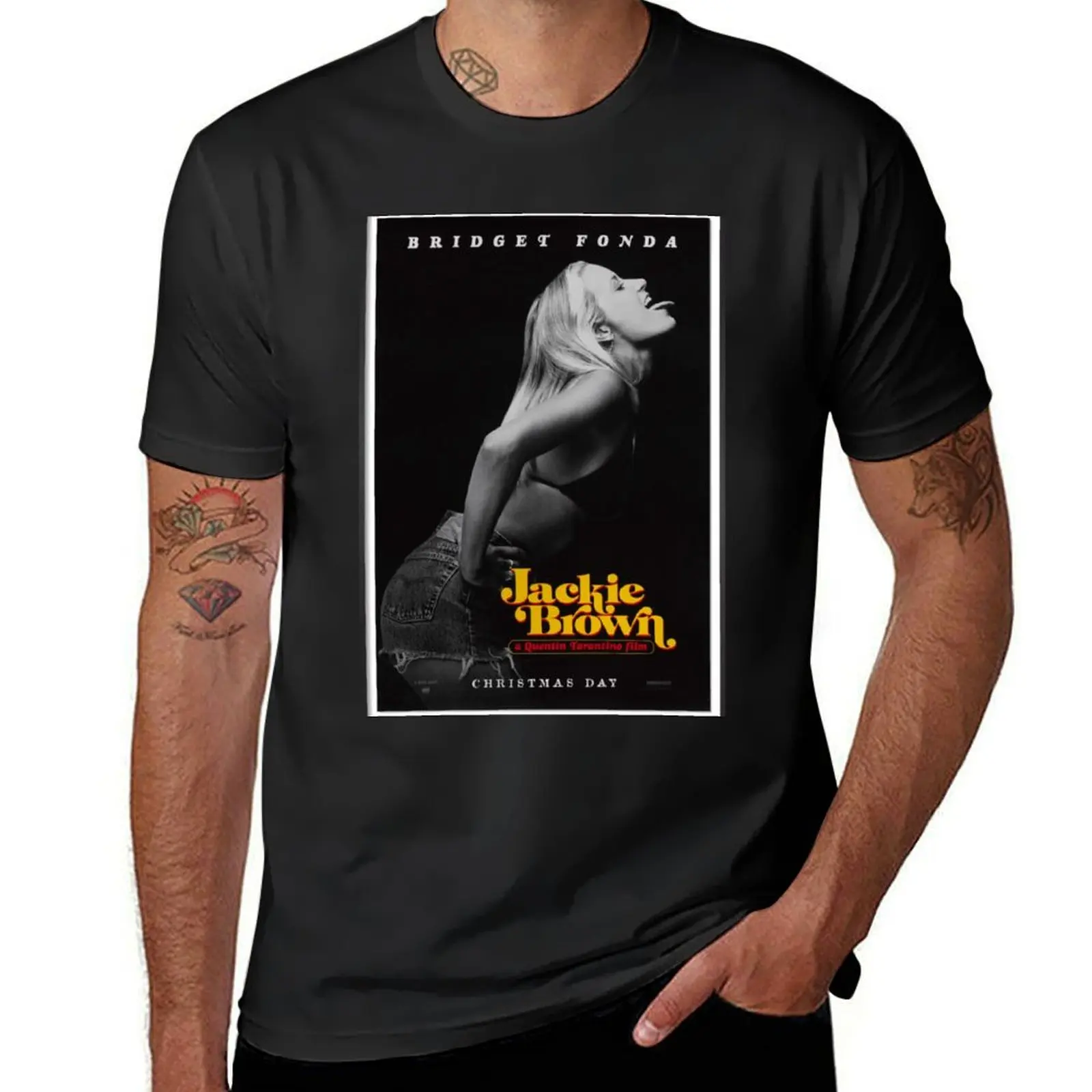 Bridget Fonda Jackie Brown 1997 movie T-Shirt for a boy sports fans graphics t shirts for men