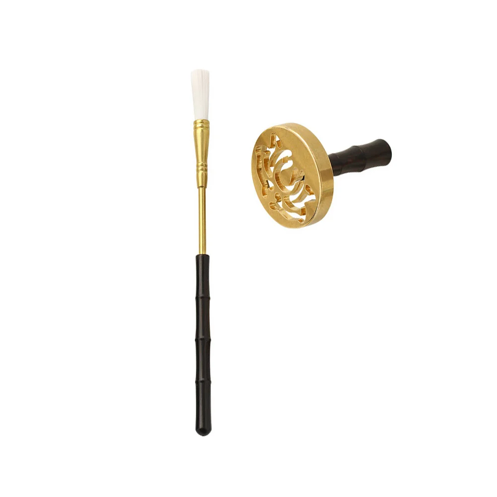 

1 Set Press Removable Seal Premium Wood Copper Household Incense Ash Cleaning Supply Vintage Incense Forming Mould Tea Room