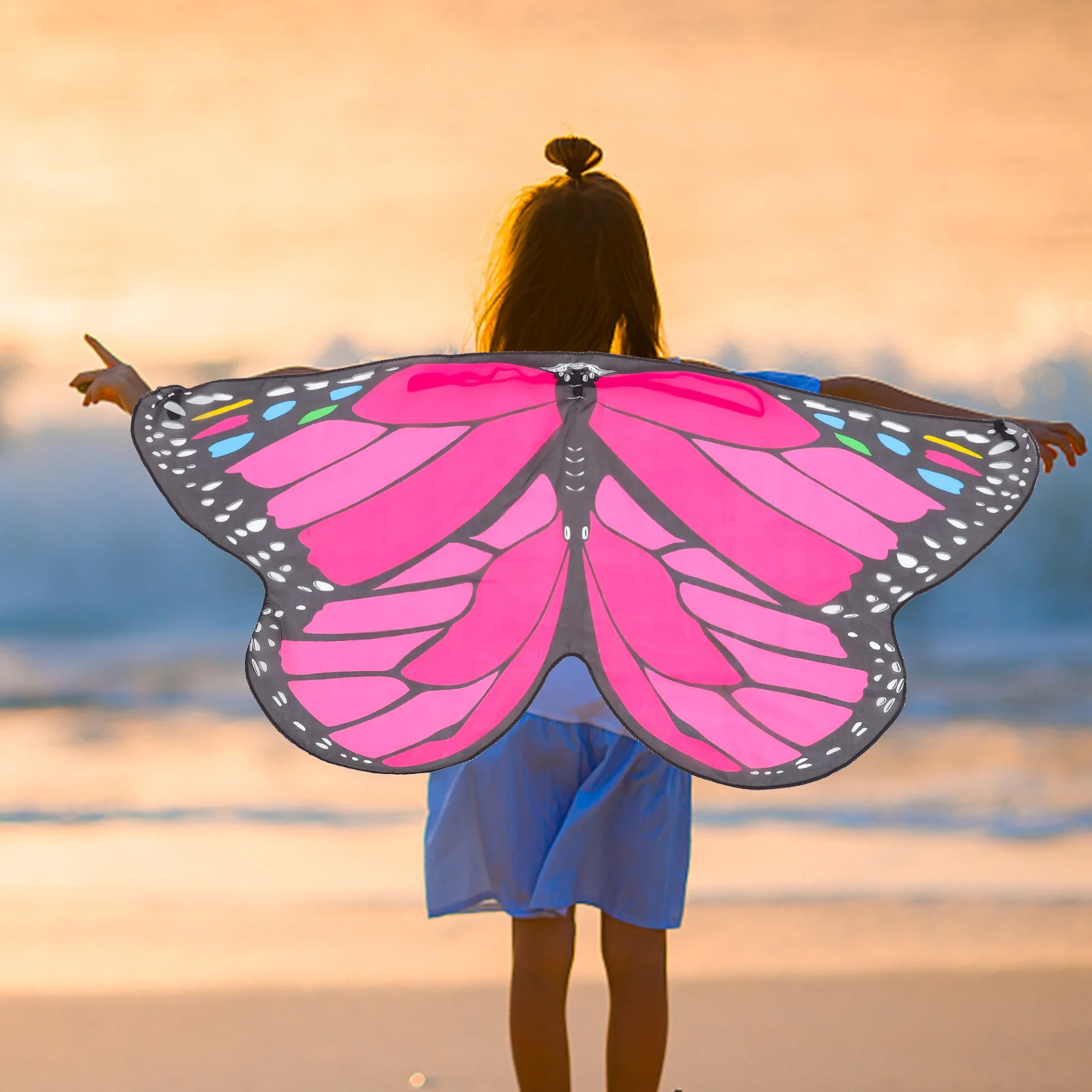 蝶の羽ケープ子供用ハロウィンコスプレ用品女の子妖精コスチューム小道具蝶の羽ケープ蝶の羽コスチューム