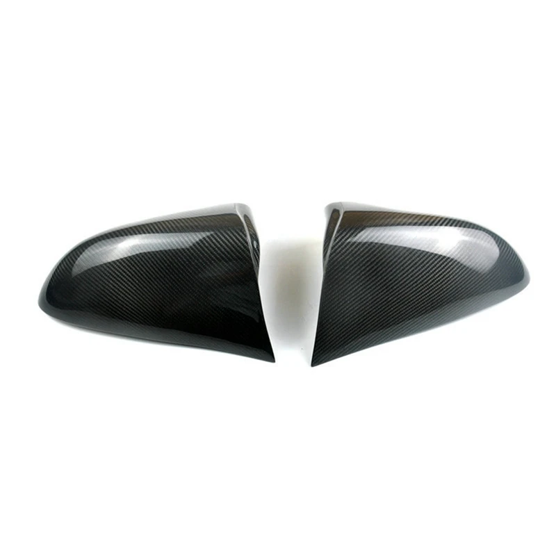 Rear View Mirror Cover Cap Case Trim Horn Style Carbon Fiber Glossy Black Wing For Lexus Is GS ES RC RCF Right Rudder