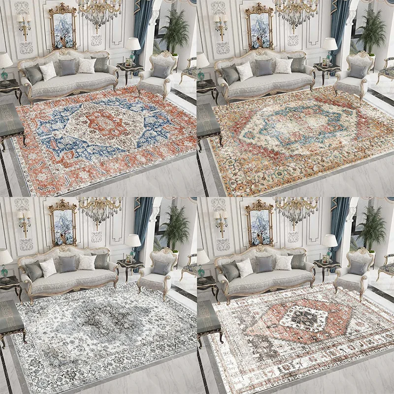 

Ethnic Style Luxury Carpet For Living Room Bedroom American Coffee Table Mat