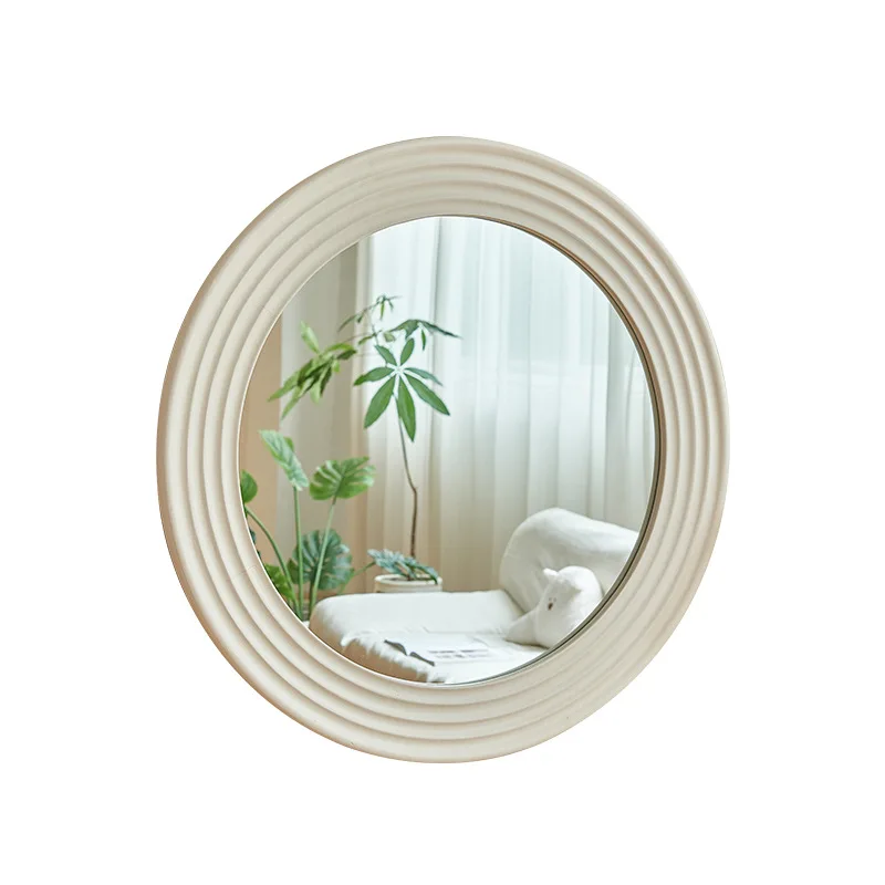 

New European bathroom mirror American retro black round bathroom mirror cosmetic decorative enigma wall-mounted