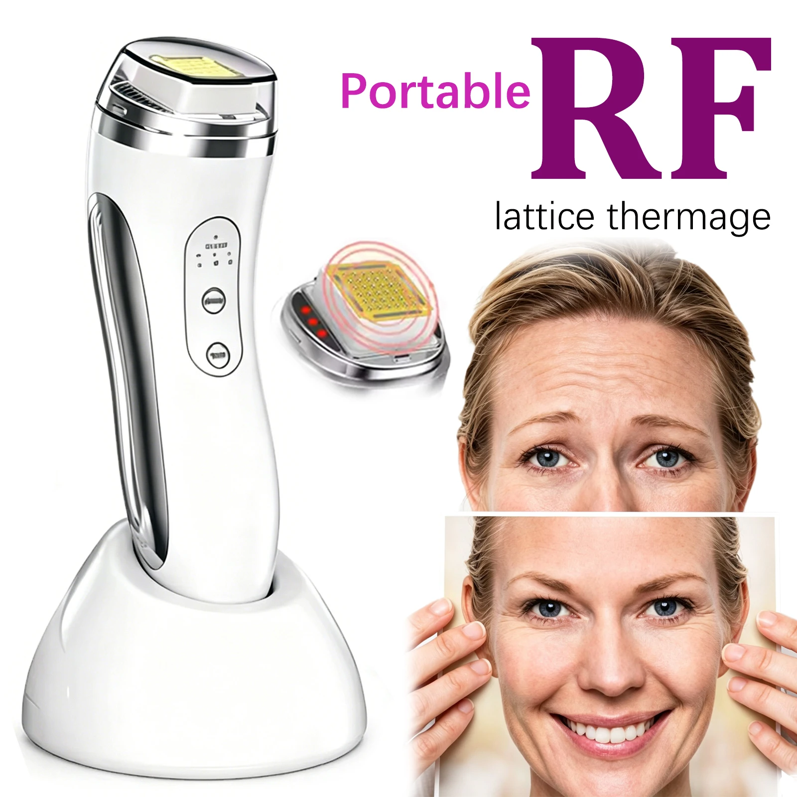 RF Radio Frequency Face Lifting Device Dot Matrix Beauty Massager Home Wrinkle Remover Skin Tightening Facial Massage Machine