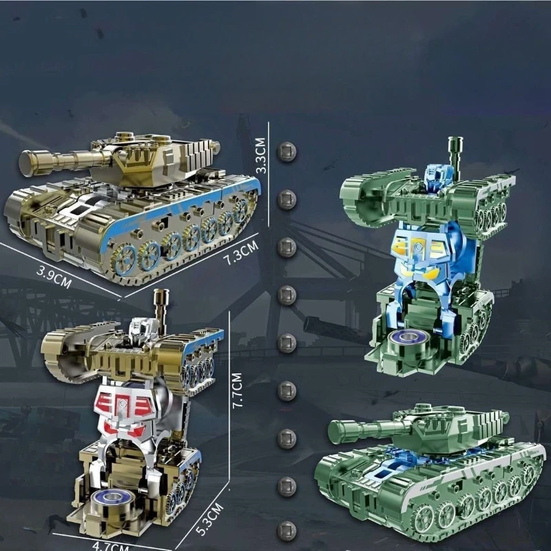 3 個のタンク変身ロボットフィジェットスピナーおもちゃ学生、実践者抗ストレス耐圧おもちゃ減圧ギフト