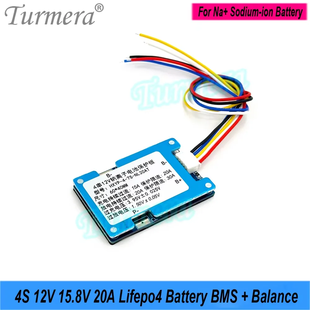 Baterai Natrium-Ion 4S-10S 12V 24V 30V BMS 20A dengan Penggunaan Keseimbangan dalam 3.0V 3.95V 18650 32700 32140 Baterai Li-ion Natrium DIY