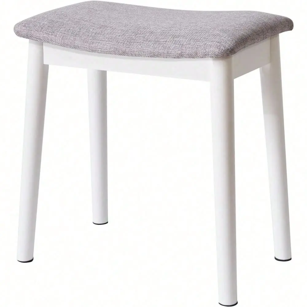 makeup vanity chair bedroom furniture stool chairCushion Vanity Stool Chair, Foot Rest Stool With Solid Wood Legs, Modern Vanity