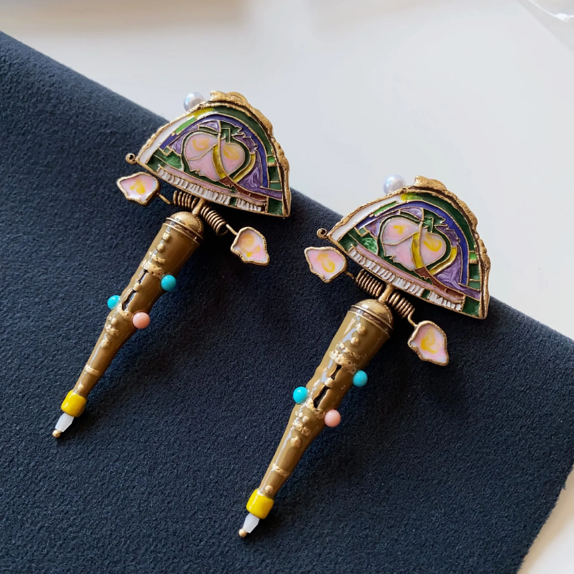 Ethnic Style Fun Fashion High-end Long Earrings Bohemian Style Personalized Earrings Niche Simple Earrings for Women