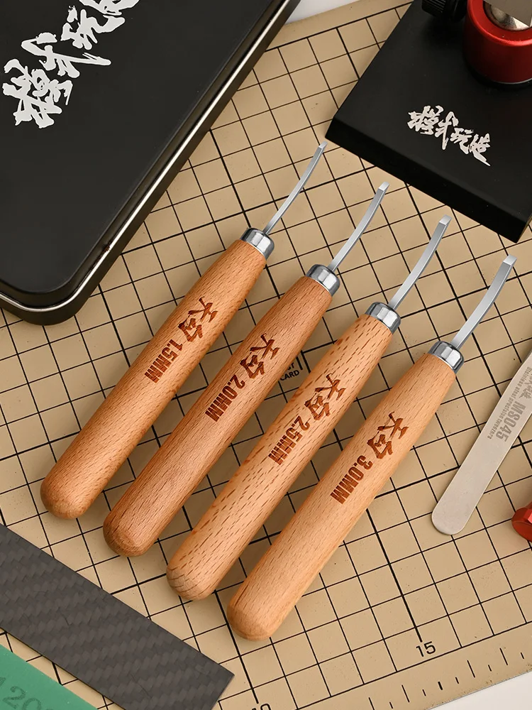 MOSHI Tools Model Curved Shovel Knife Bent Pusher For removing deep recesses Easier handling of sharp, recessed parts