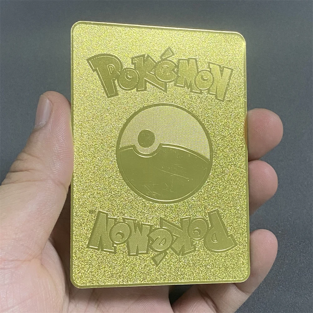 Pokémon Battle Game Collection, Inglês, Japão, Cartão de Metal, Ouro, Pikachu, Charizard, Mewtwo, Arceus, Eevee, DIY, Kawaii Birthday Gift
