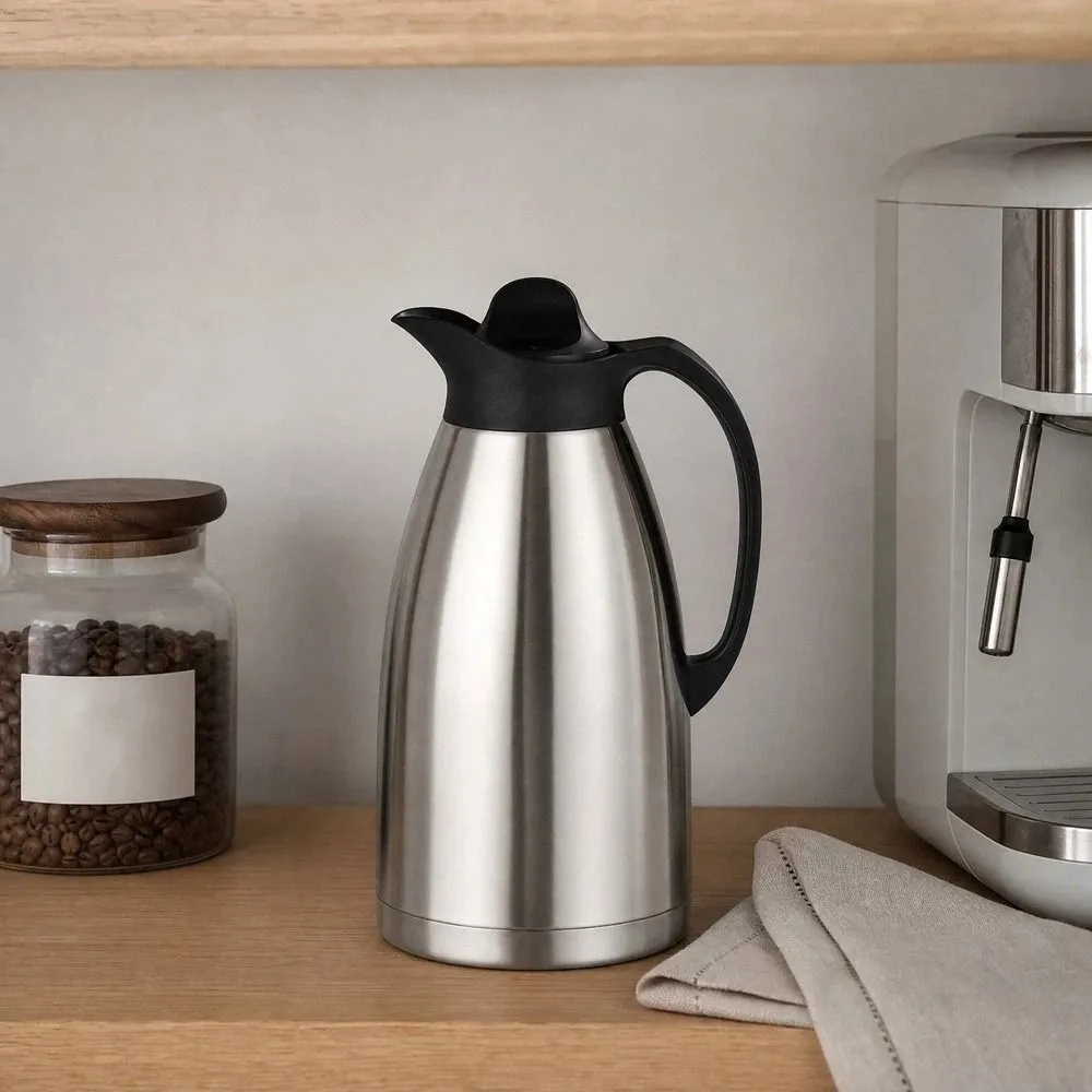 Leak-Proof Stainless Steel Insulated Kettle Double Layer Simple Large Capacity Thermos Fall-proof 1/1.5/2/2.5/3L Hot Water Jug