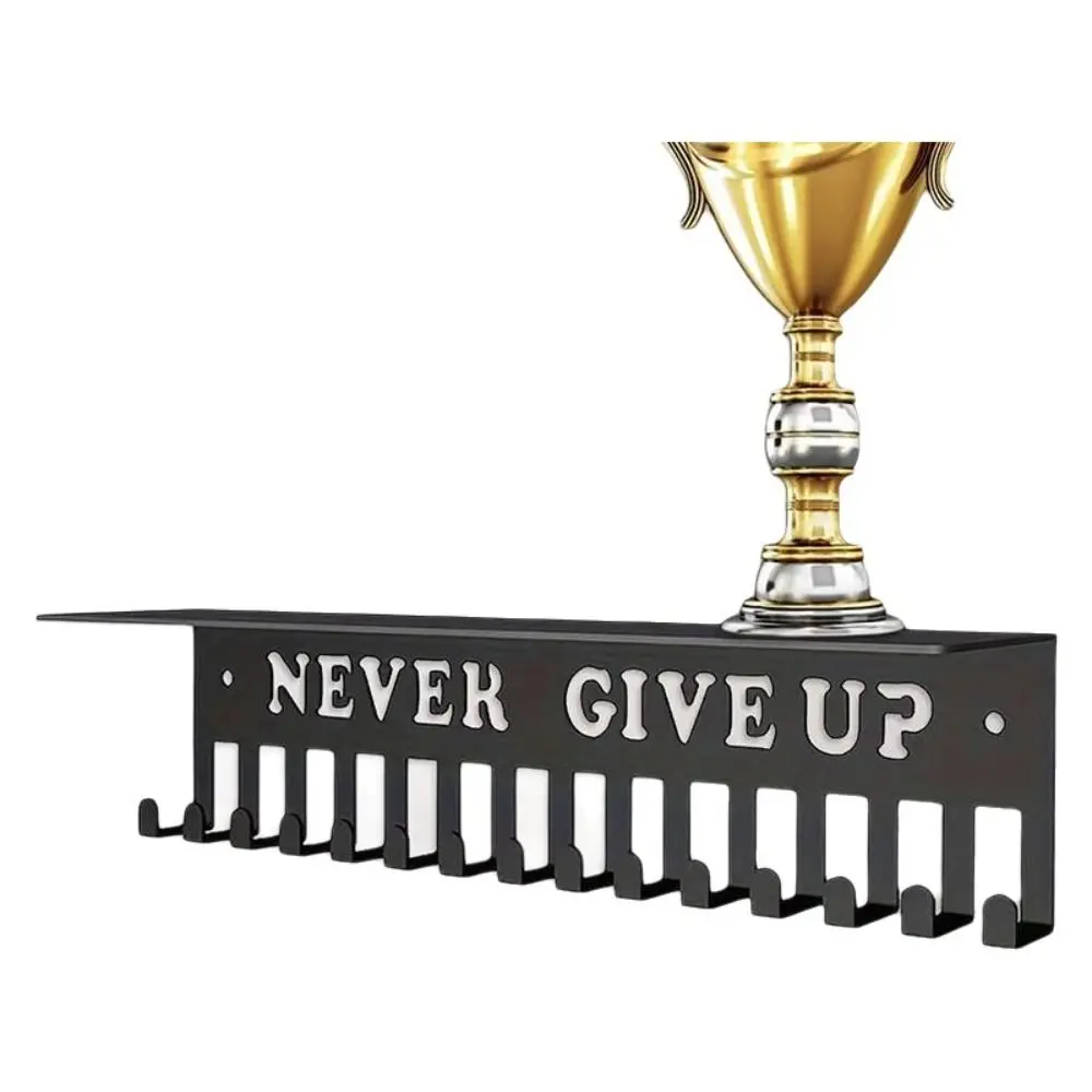 Durable Wall Mount Medal Display Stand Metal Large Capacity Medal Hooks Award Holder for Racing Sports Karate