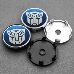 4Pcs Car Transformers Emblem Hub Center Cover Wheel Sticker for Ford Mustang Mercedes Benz Volkswagen golf BMW audi Tesla FIAT