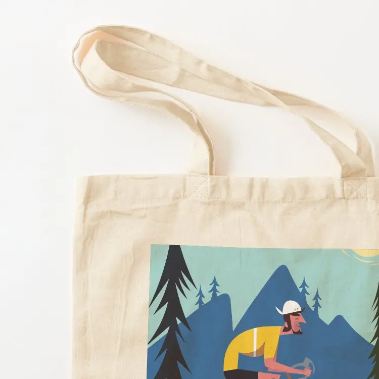 L'Alpe D'Huez Cyclist poster Tote Bag great bag Big bag for beach canvas shopping