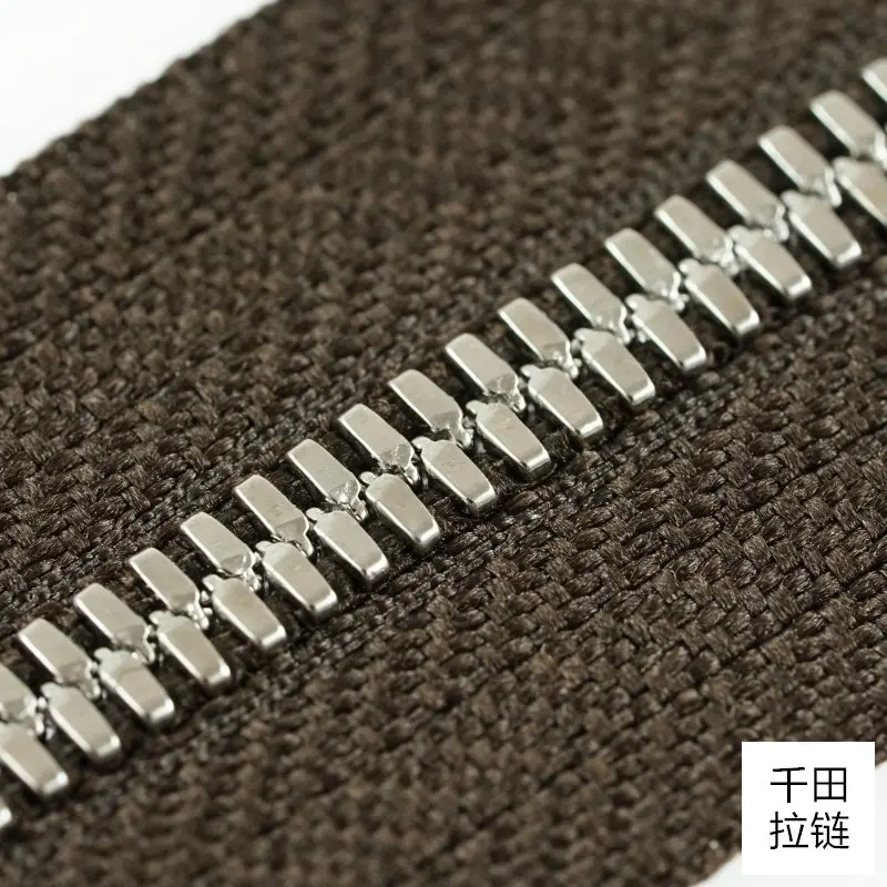 No. 3 Chida Premium Platinum Corn Tooth Metal Zipper Compatible with Excella Leather Goods Furniture Bags Handmade DIY