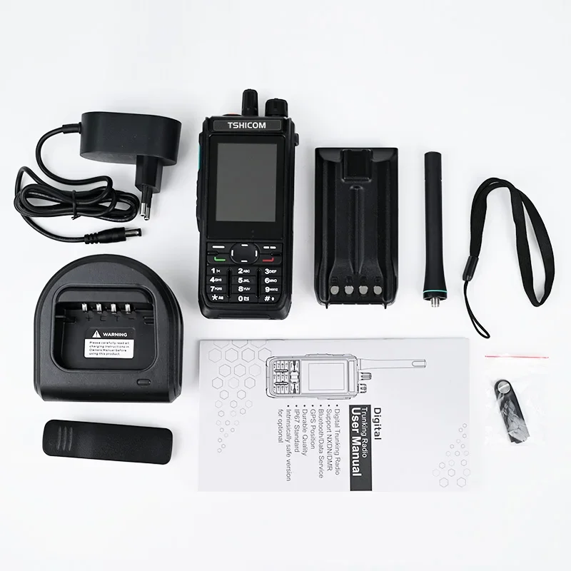 TSHICOM IP67 جهاز اتصال لاسلكي رقمي احترافي مقاوم للماء ومقاوم للانفجار مع نظام تحديد المواقع العالمي (GPS).