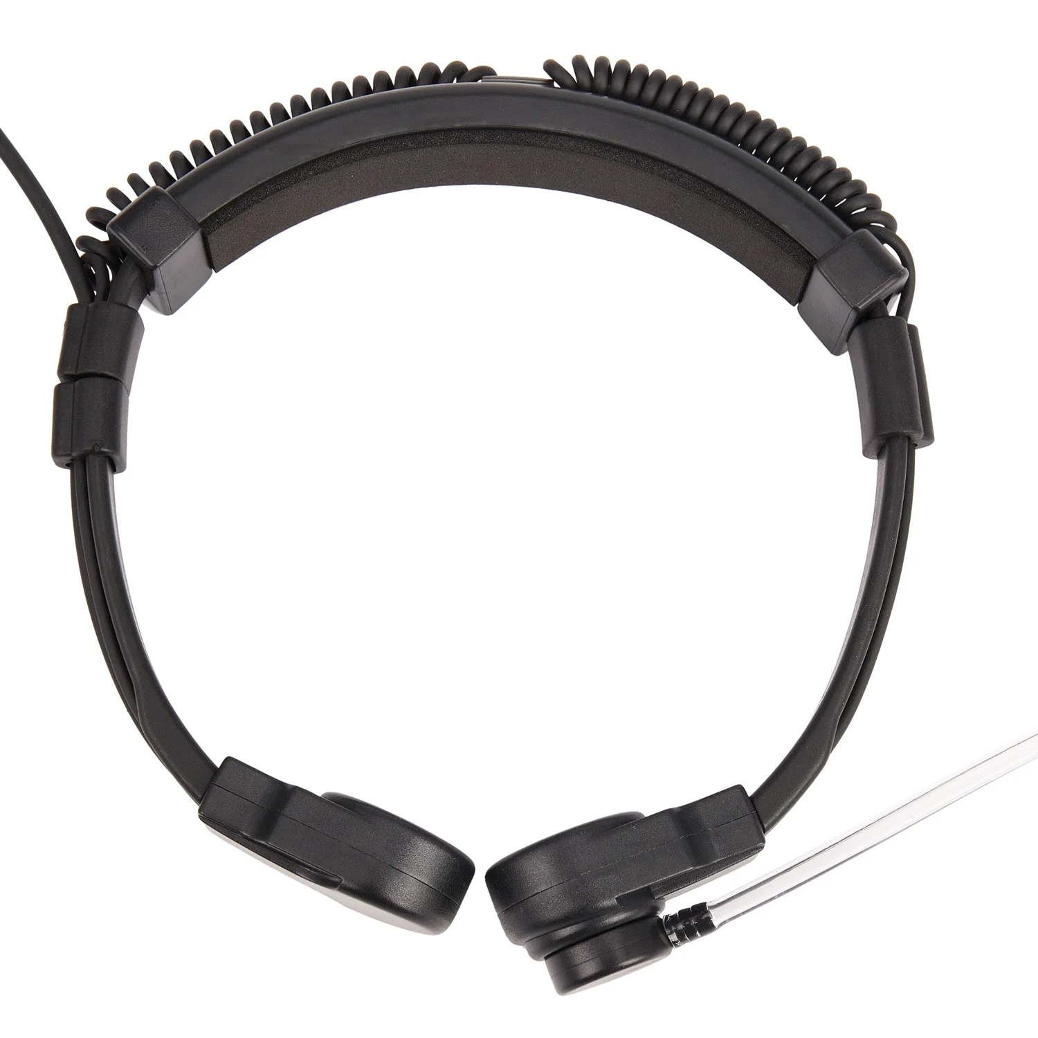 Auricular de tubo acústico oculto con micrófono de garganta ajustable de 3,5mm con PTT de dedo para teléfono móvil iPhone Android