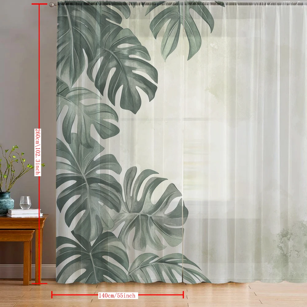 2PCS Home decoration retro turtle back bamboo printed window screens with pole bags, suitable for kitchens, cafes, living room