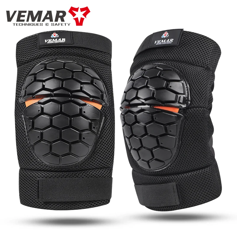 Cheap High Quality VEMAR Motorcycle Knee Protector Summer Bike Knee Brace Anti-fall Leg Protection Riding Motocross Knee Pads