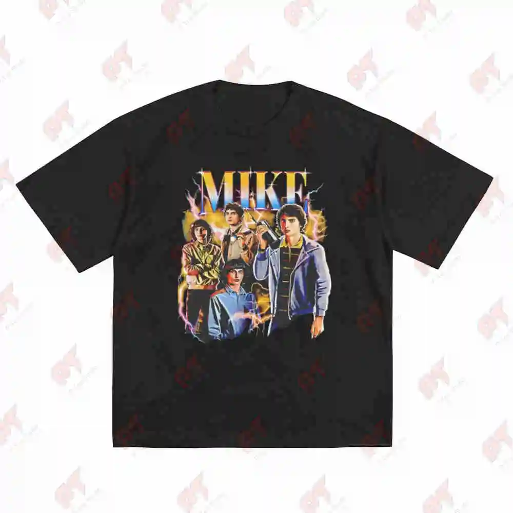 The Classic Mike Heartthrob Dark Superpower Upside World TV Short Sleeve Tee 100% Cotton T-Shirt