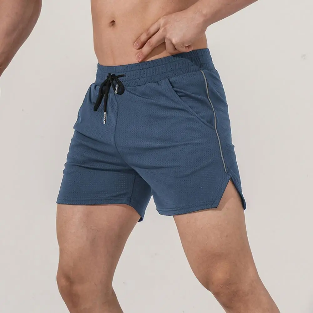 Summer Shorts Men Gym Sport Running Squat Fitness Workout Man Short Pants Breathable Quick-drying Drawstring Mens Shorts