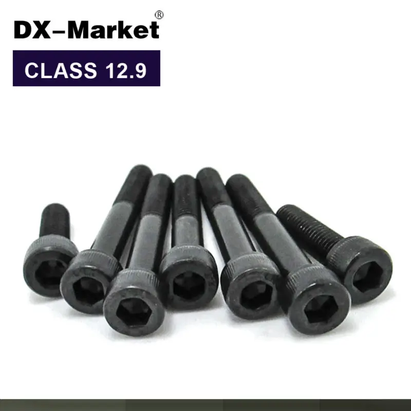 M12 Hex Socket Bolt DIN912 Metric Thread Alloy Steel Screw 16mm-580mm ,A001