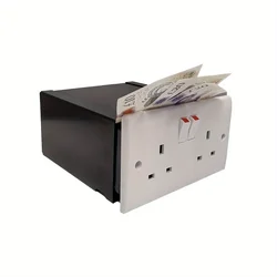 Full New UK socket outlets diversion safes with vintage key, steel safety shell and huge hidden drawer