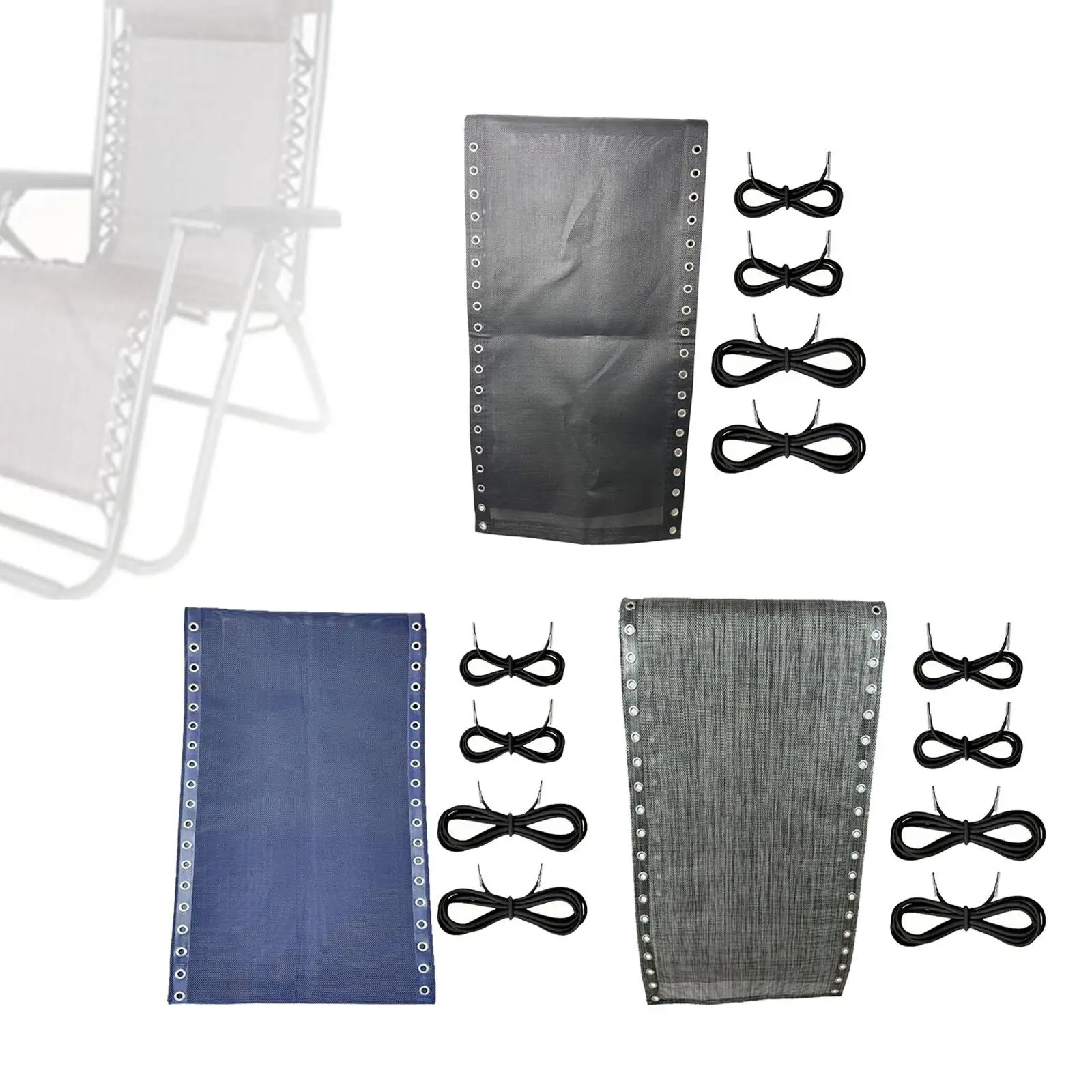 

Folding Reclining Chair Cloth Chair Repair Cord Kit Reclining Patio Gravity Chairs Repair Cloth for Lawn Poolside Lounge Chair