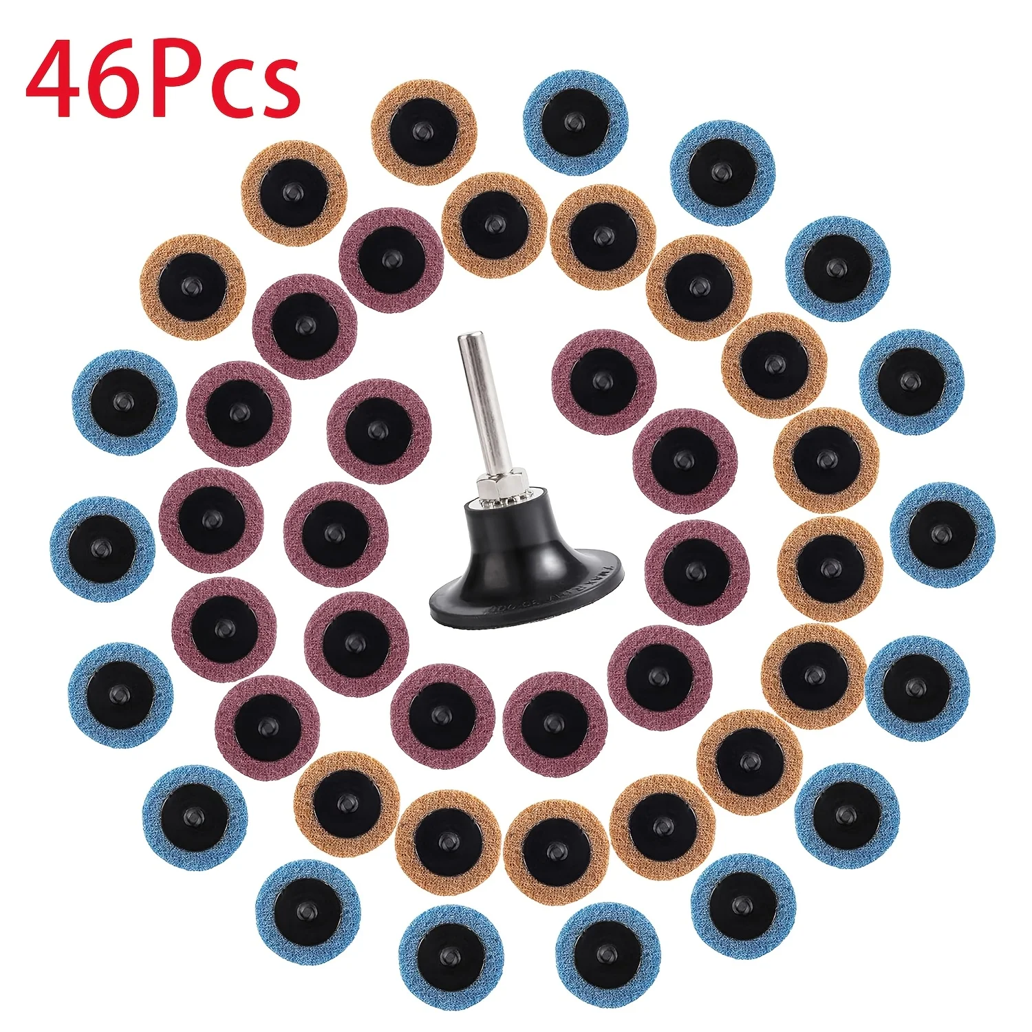 

46Pcs Sanding Discs, 2 Inch Roll Lock Quick Change Discs with 1/4'' Holder, Surface Conditioning Discs Fine Medium Coarse Discs