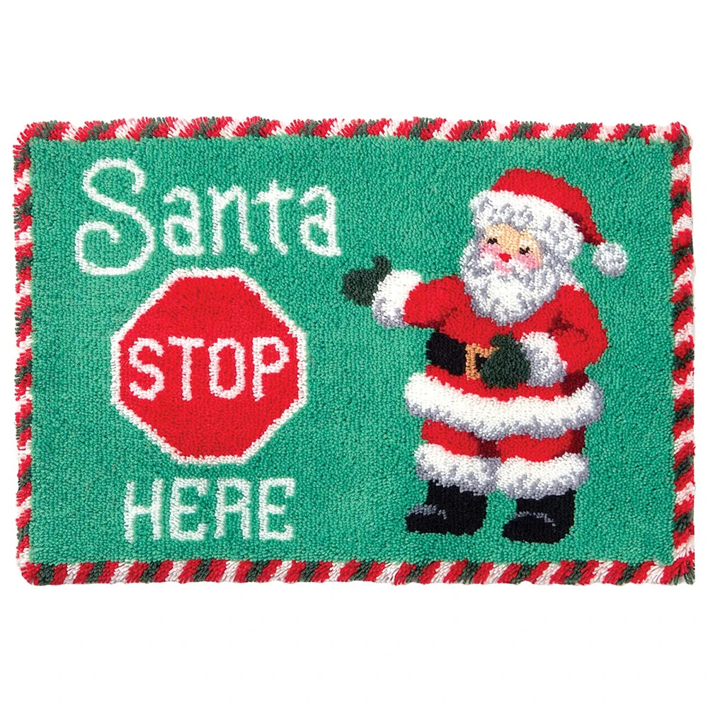 

Latch Hook Cushion Christmas Carpet Embroidery Needlework Crochet Pillows Accessories DIY Latch Hook Rug Kit Cross Stitch