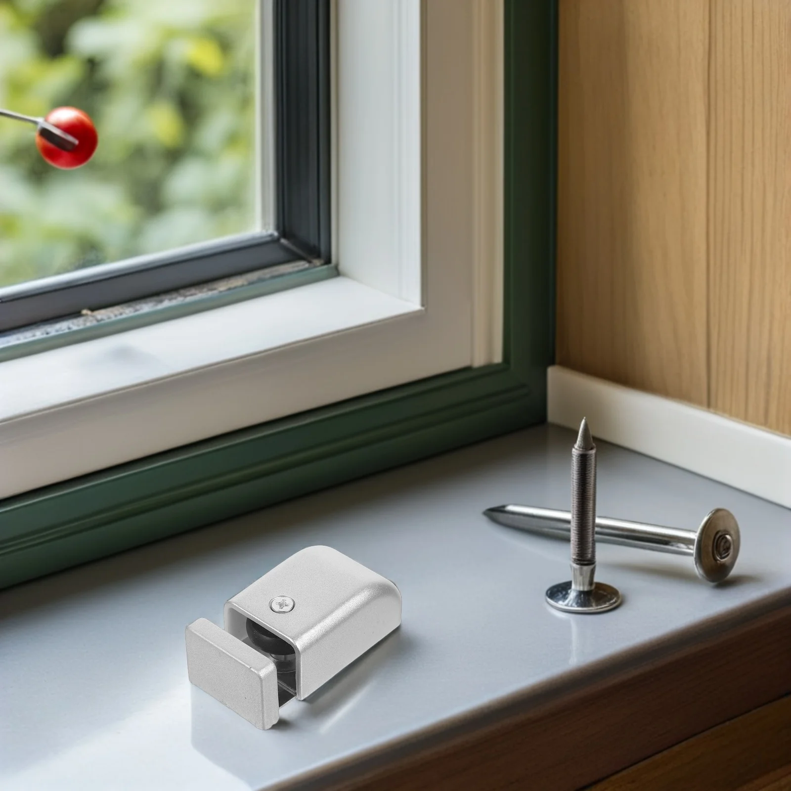 

Aluminium Alloy Shower Glass Door Stopper Adjustable Sliding Door Floor Guide Sleek Profile Contemporary Interiors