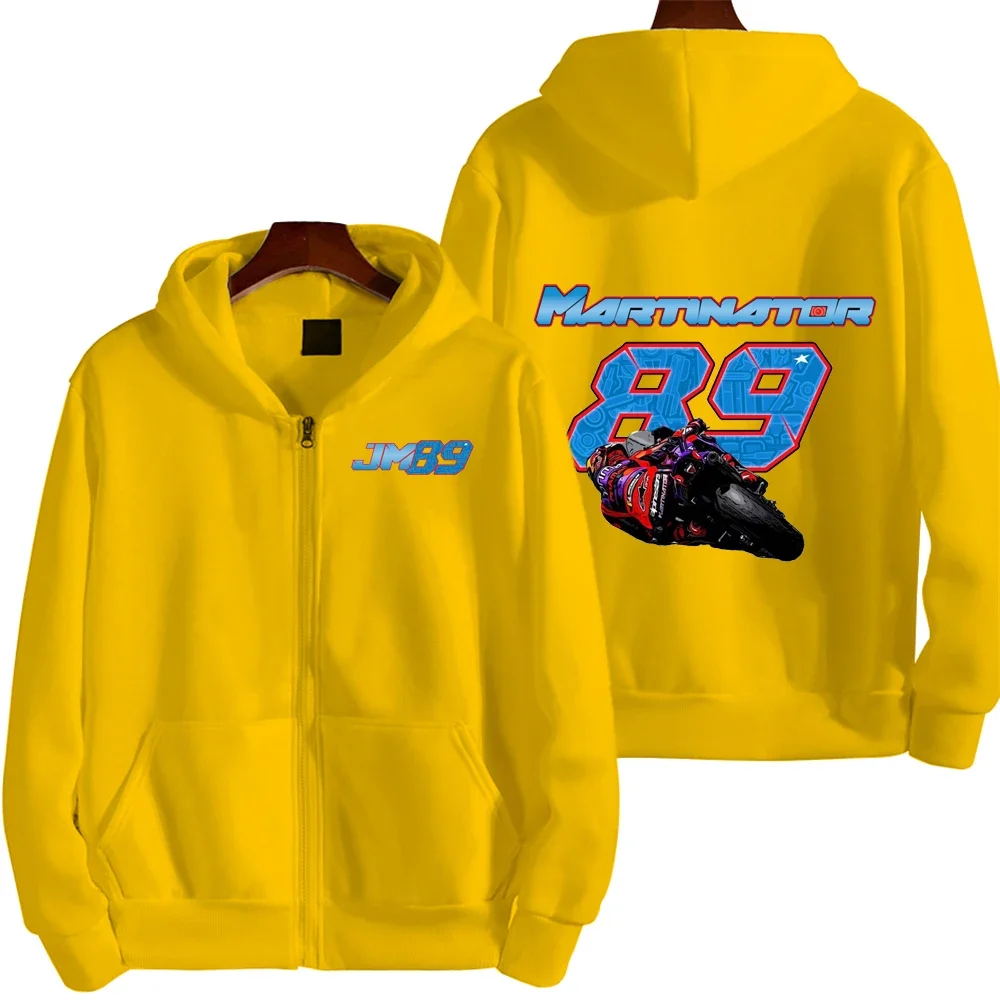 Jorge Martin 89 Driver Logo Racing Motorcycle Team Men Zip Up Hoodie Spring Autumn Male Sweatshirt New Sport Women Jacket Coats