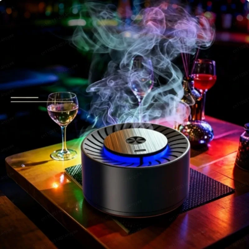 Electric Cocktail Smoker with Ambient Light Rechargeable Whiskey Smoker Kit for Bar Home Party