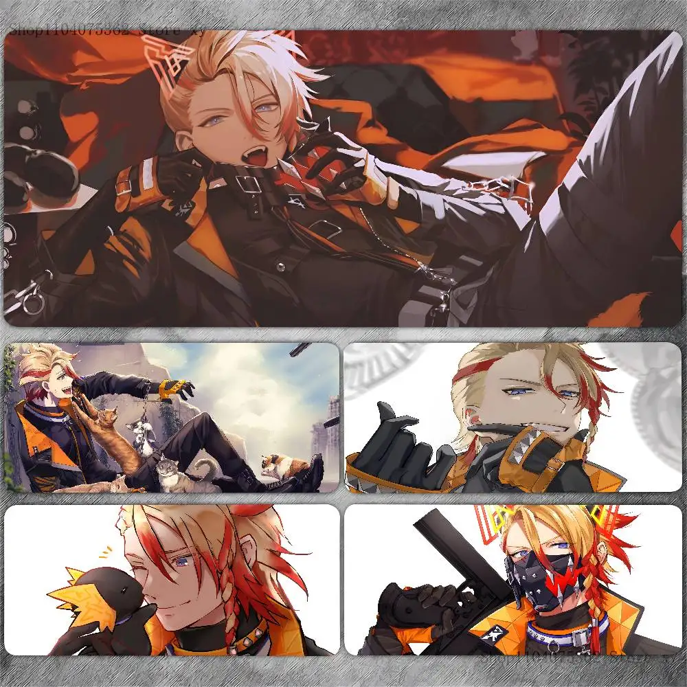 Anime Virtual Axel Syrios Mouse Pad Large Gaming Keyboard Mat LockEdge Rubber Computer Office Accessories