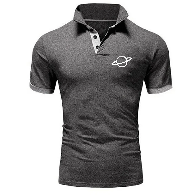 Polo de luxo de alta qualidade masculino, camisa de golfe estampada, verão fitness ao ar livre, camiseta de secagem rápida, nova moda, 2022