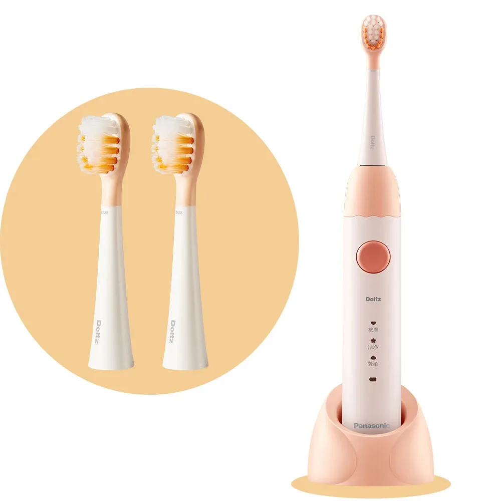Panasonic Kids Electric Toothbrush - 3 Modes - For Kids - Type-C Charging - Soft Brush Wire - With Replacement Brush Heads