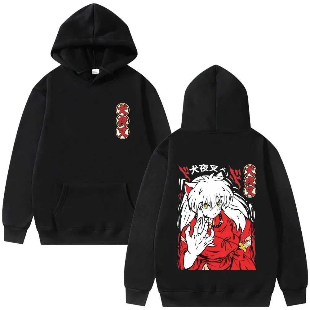 

Anime Inuyasha Graphic Hoodie Men Women Casual Oversized Hooded Sweatshirt Men's 90s Cartoon Manga Hoodies Male Vintage Pullover
