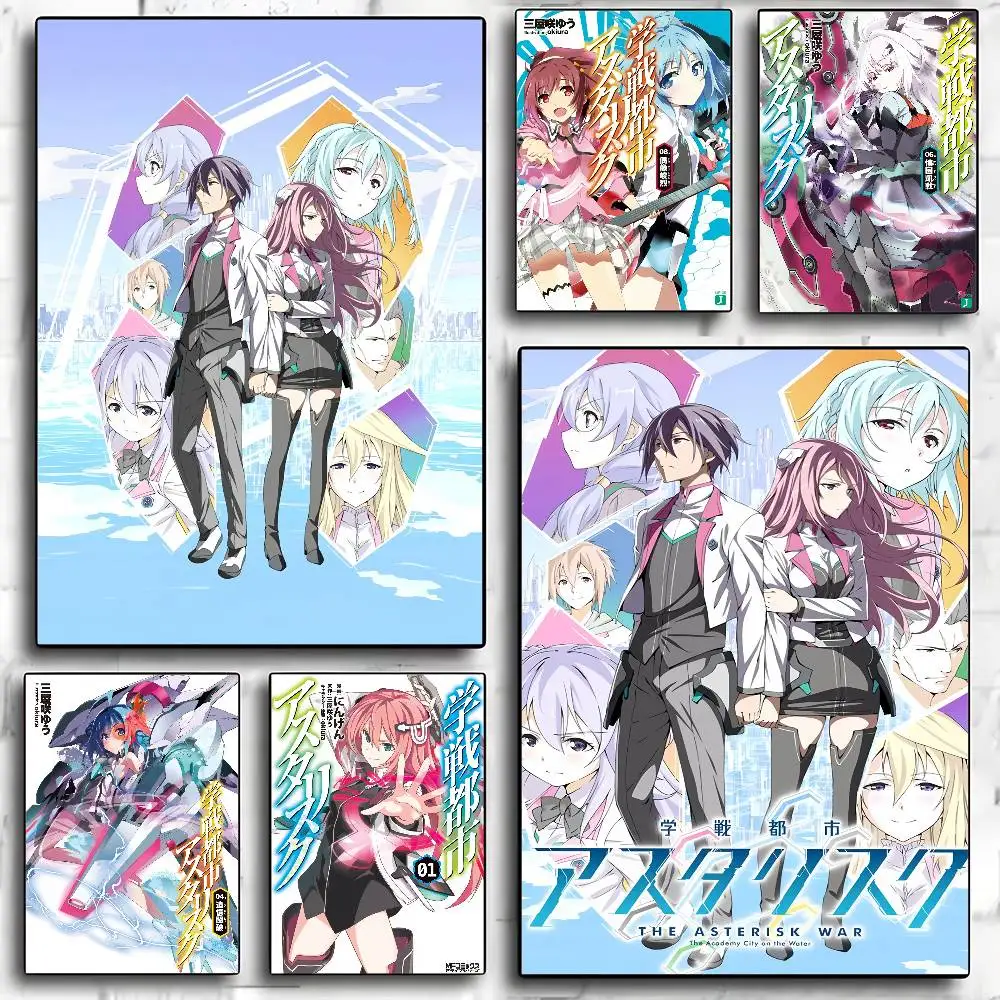 ملصق حائط أنيمي The Asterisk War The Academy City On The Water مقاوم للماء عالي الدقة مطبوع عليه صورة ذاتية اللصق. هوم رو الجمالي