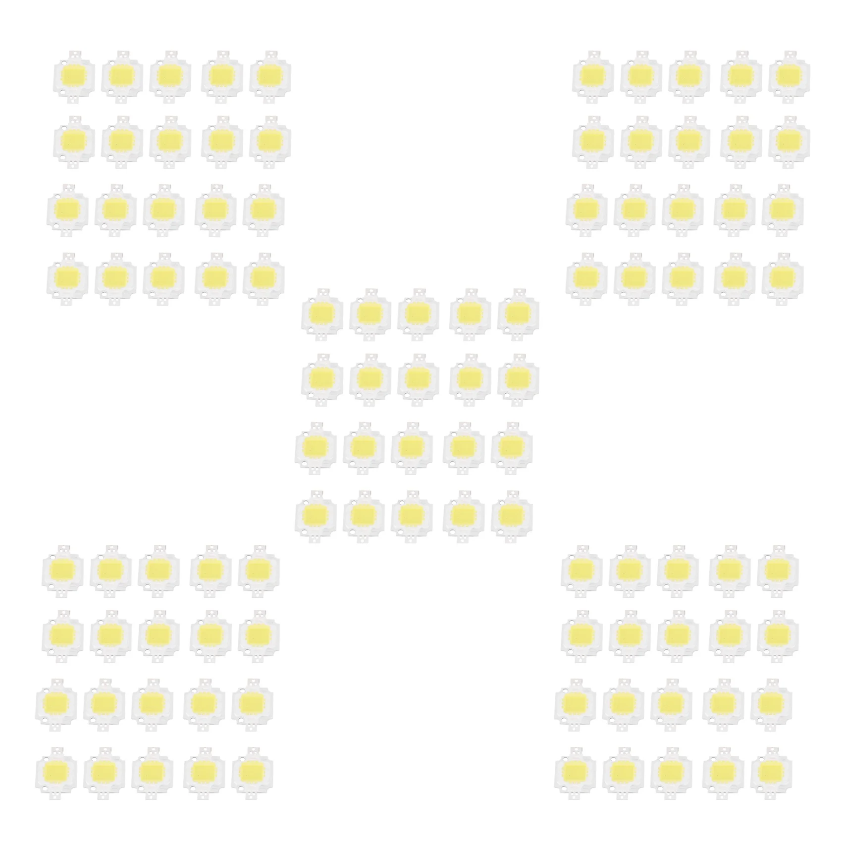 

2025 Hot Style 100PCS 10W LED Pure White High Power 1100LM LED Lamp SMD Chip Light Bulb DC 9-12V