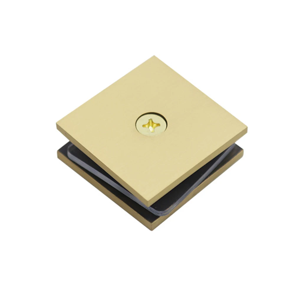 Glass Panel Fixing Brass Glass Clamp For Glass Shower Doors 8-12 Mm Glass Compatibility Easy To Install U-Clamp