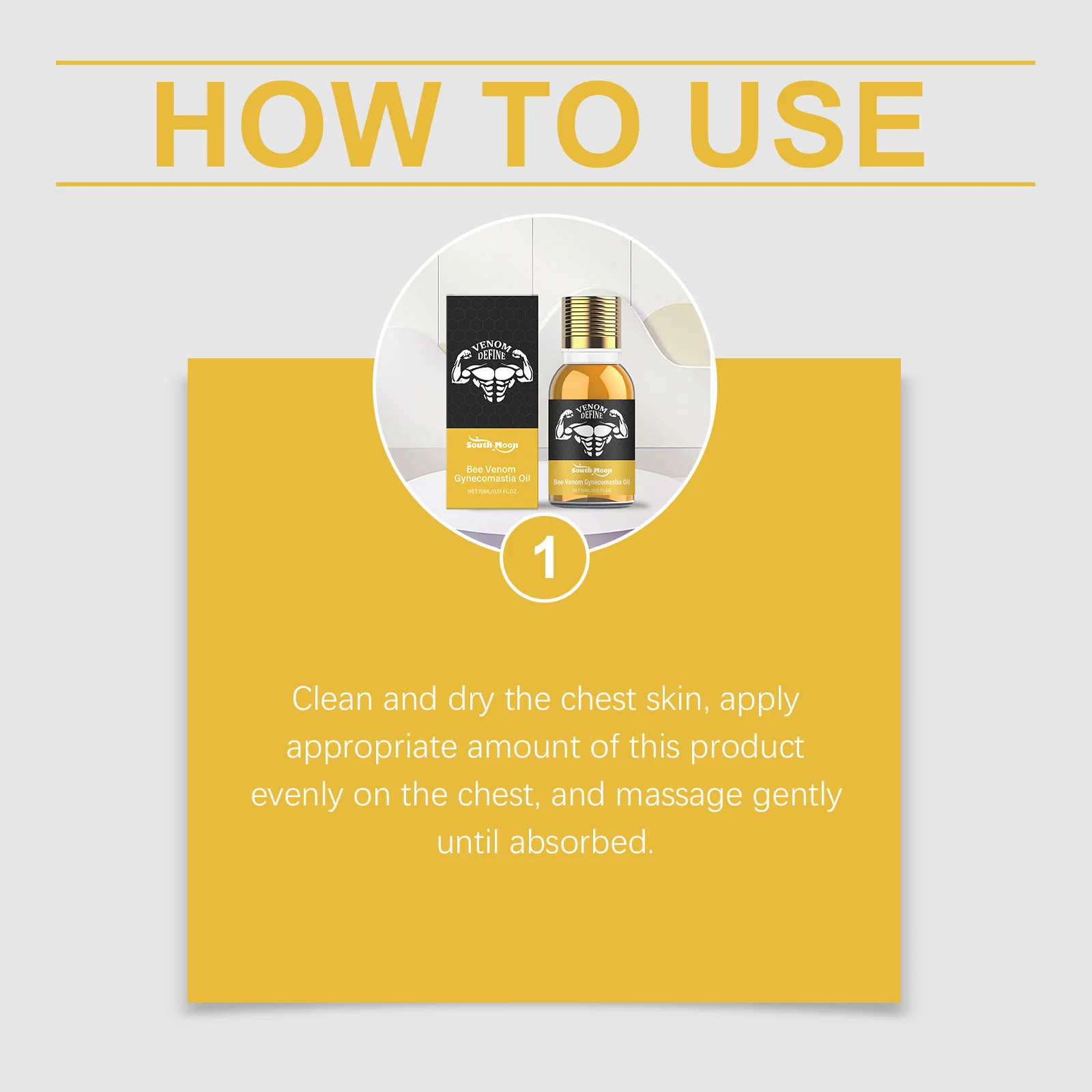 Bee Venom Gynecomastia Oil For Men Breast Shaping Breast Massage Serum Breast Tighten Oil Male Skin Body Moisturizing Care view 6