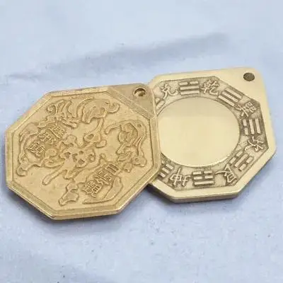 

2Pcs Chinese Style Trigrams Mirror Copper Bagua Mirror for Wall Hanging Decoration Blessing Decor Home Interior Exorcism