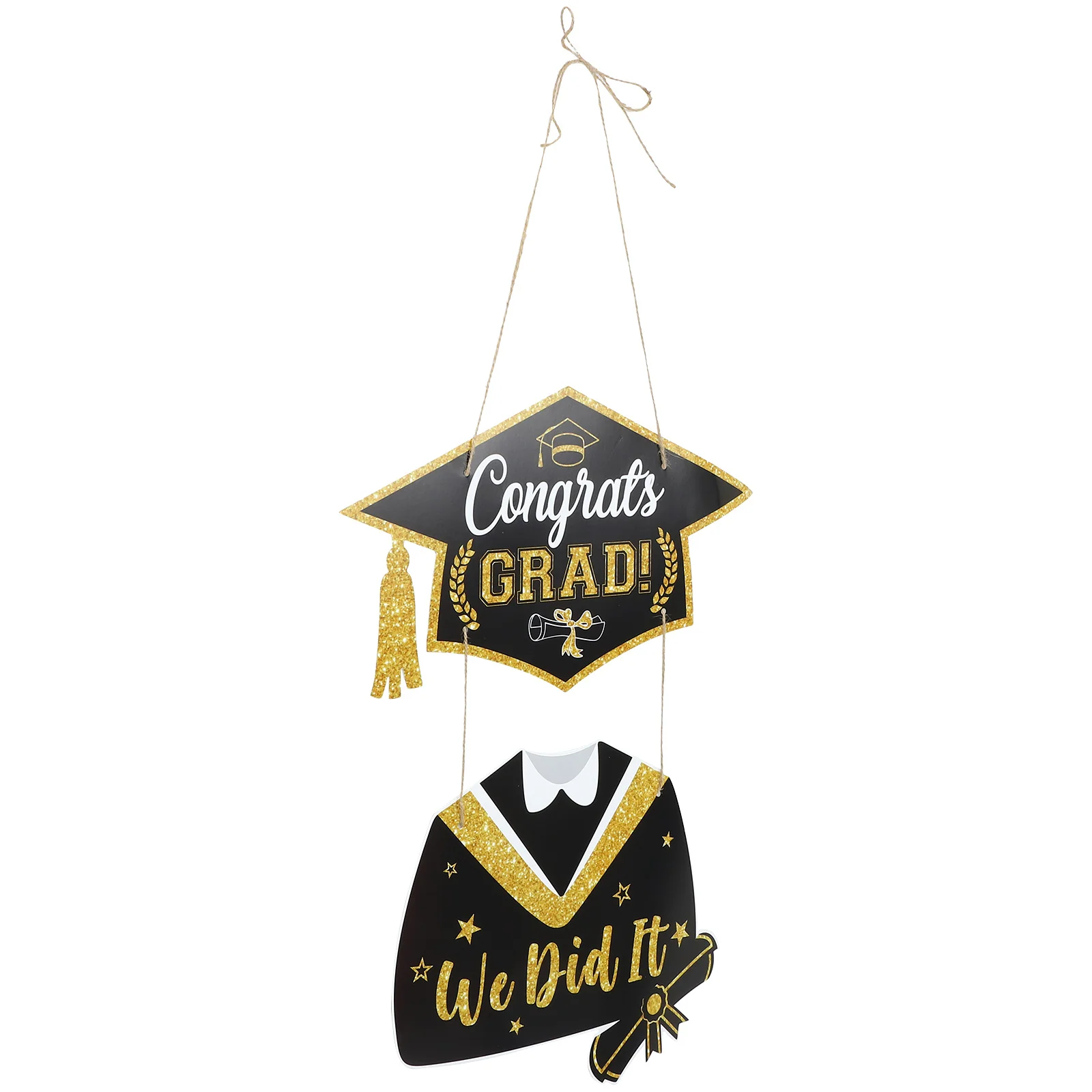 

Graduation Hanging Paper Sign Bachelor Cap Decoration School Ceremony Party Hanging Wall Graduation Decoration