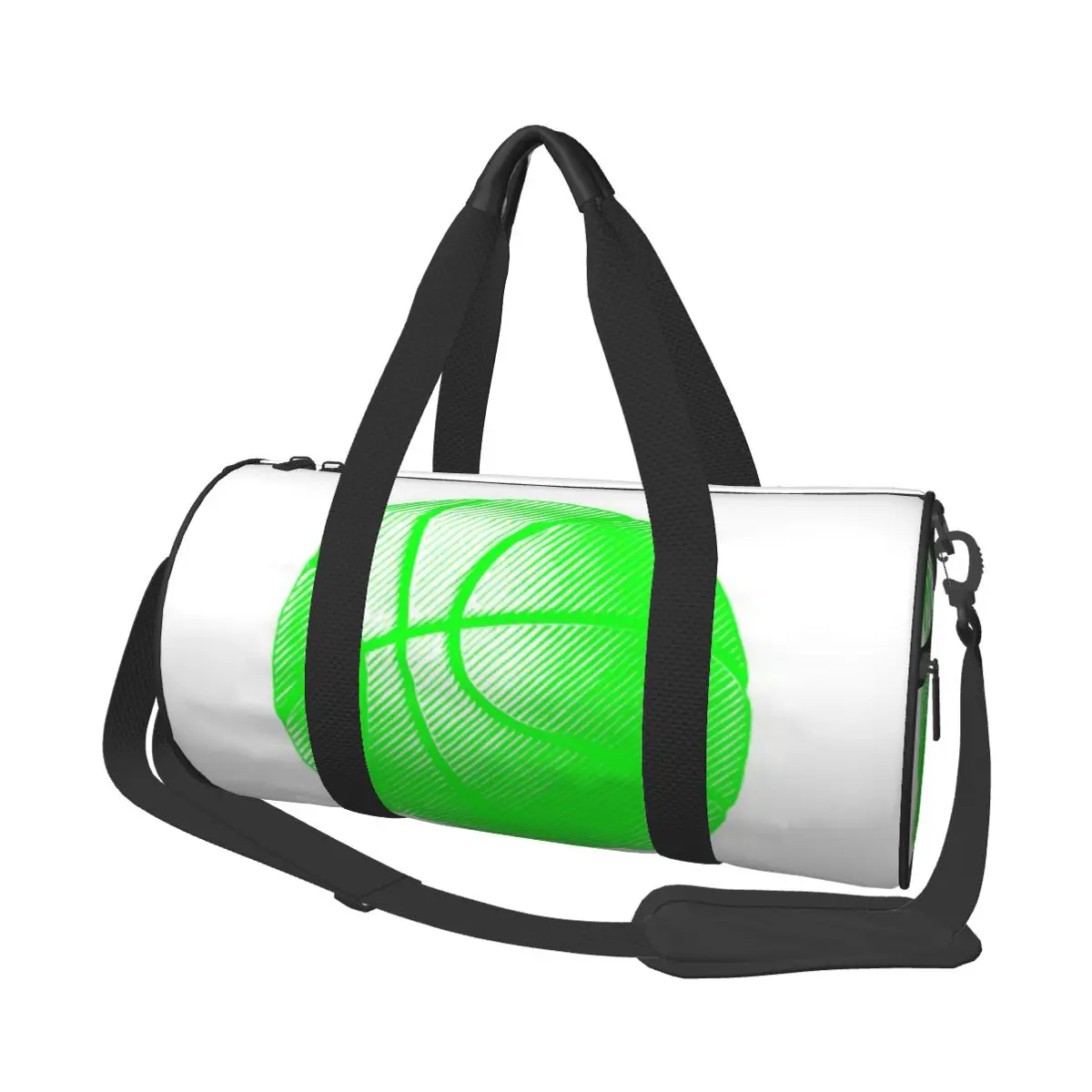 Hot Sale Lime Basketball Line Art Illustration Travel bag Coach Travel Travel Hospital Bag
