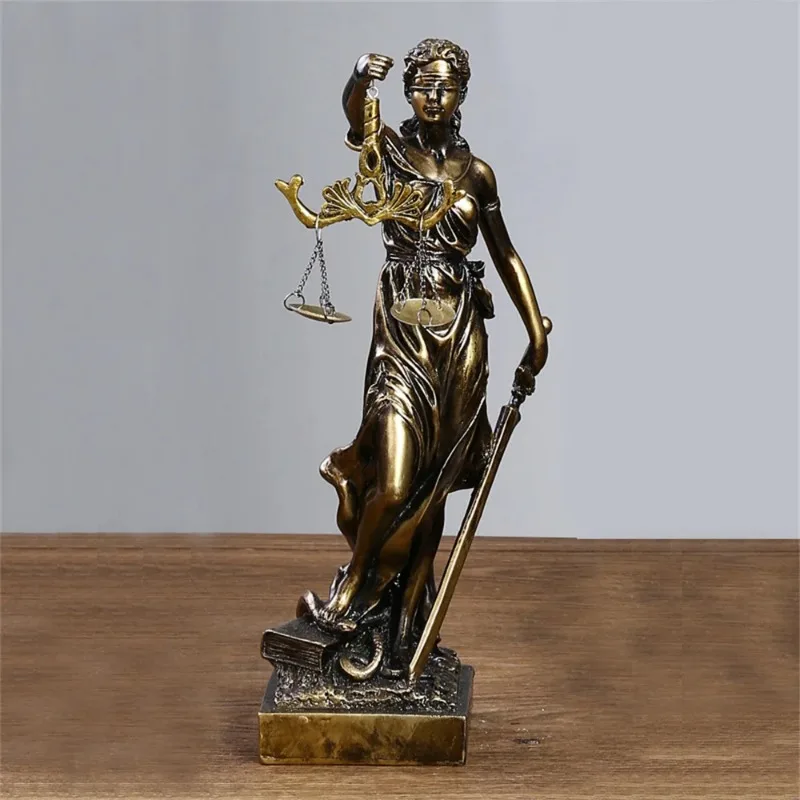 Themis Goddess Of Justice Statue Greek Mythology Ornaments Fair Angel Sculpture Tianping Gods Astraya Vintage Home Decoration