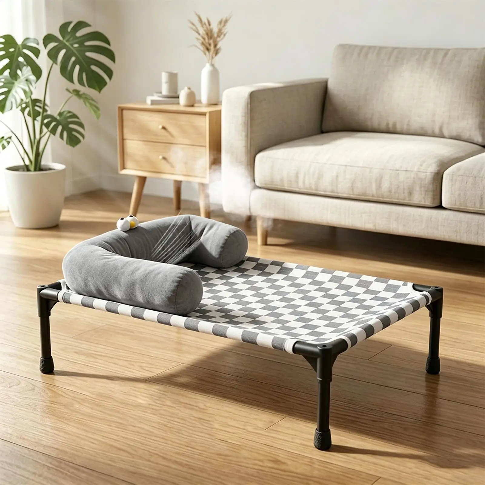 

Lifted Dog Bed Removable Breathable Portable Cot With Pillow Dog Camping Bed For Cat Puppy Summer Outdoor Indoor Camping Beach