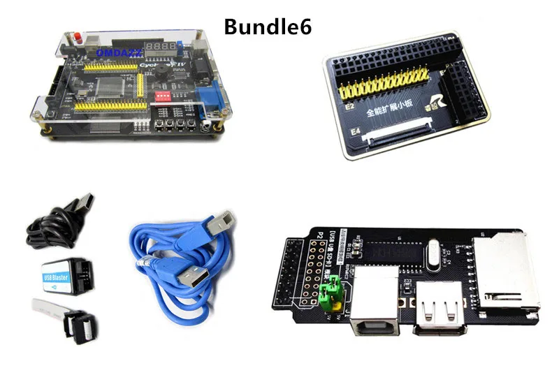 FPGA Development Board CycloneIV EP4CE6 met LCD VGA OV7670 camera en netwerkinterface, JTAG AS programmeur voor elektronica leren