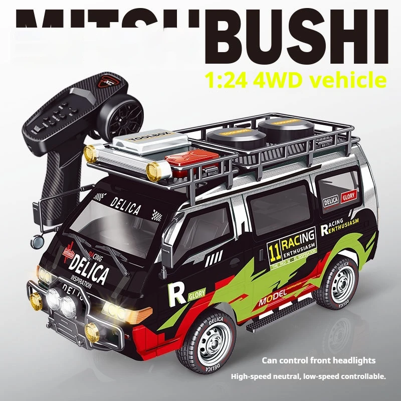 Jingxiaochuang 5813 Licensed Mitsubushi Delica Remote Control Off Road Climbing Drift Car 1 24 Scale High Speed Racing Vehicle