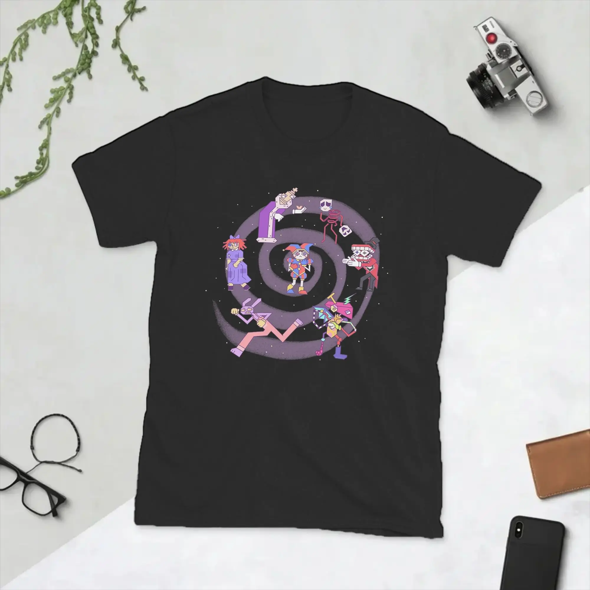 Men Cartoon Digitals Circus Pomni Jax Kinger T Shirt Cotton Clothing Vintage Short Sleeve Crew Neck Tee Shirt Classic T-Shirts