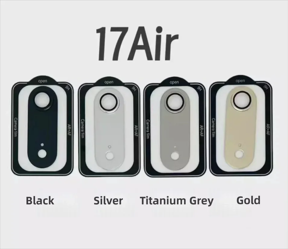 

Metal Lens Glass For iPhone Air 17Air, Camera Lens Protector Film Metal + 9H Tempered Glass Camera Screen Full Protective Cover