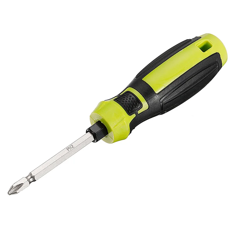 PH1/PH2/PH3/SL6 Set di cacciaviti multitasche Phillips a doppia estremità Set di cacciaviti in acciaio S2 con gambo esagonale da 1/4 "utensili manuali antiscivolo